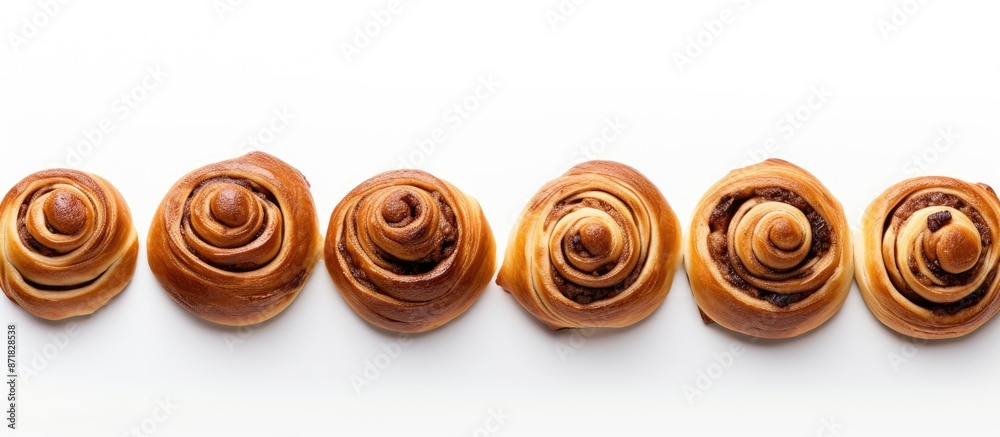 Poster white background with copy space image showcasing rolls.