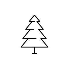 Simple Tree linear icon vector. Forest tree illustration. Christmas tree symbols.