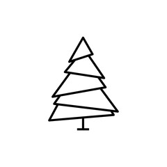 Simple Tree linear icon vector. Forest tree illustration. Christmas tree symbols.