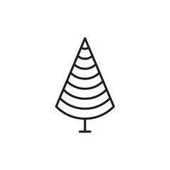 Simple Tree linear icon vector. Forest tree illustration. Christmas tree symbols.