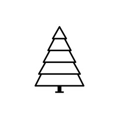 Simple Tree linear icon vector. Forest tree illustration. Christmas tree symbols.