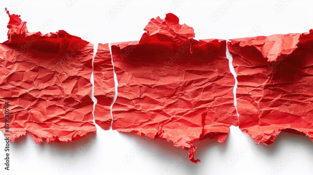 Canvas Prints red torn paper isolated on white background with copy space