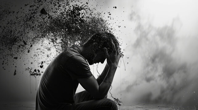 The stress of daily life weighed heavily on him, causing his mind to snap in a moment of unbearable pressure.