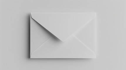 This is a blank envelope that is white and square shaped. It is isolated, meaning that it has no background or other objects around it.