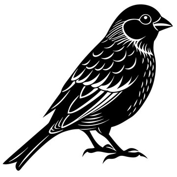 recommend clip art: Flat icon of bird black silhouette