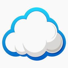 Illustration of abstract cloud on white background