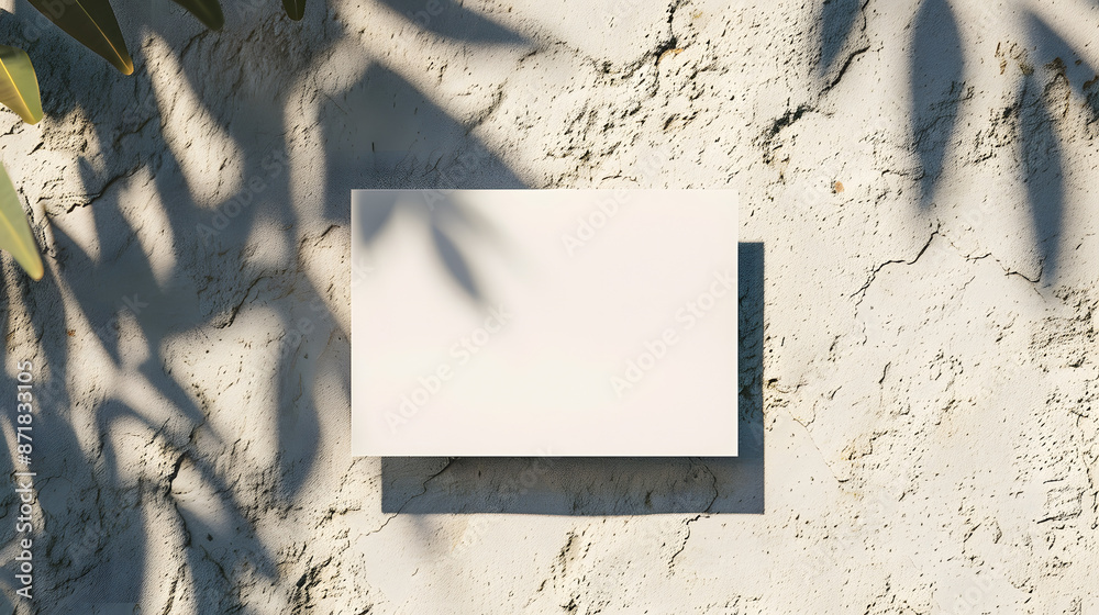 Canvas Prints Blank business cards on grey textured background, top view. Mockup for design