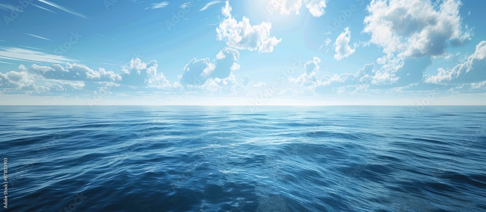 Aufkleber simple ocean view with a lot of copy space image available.
