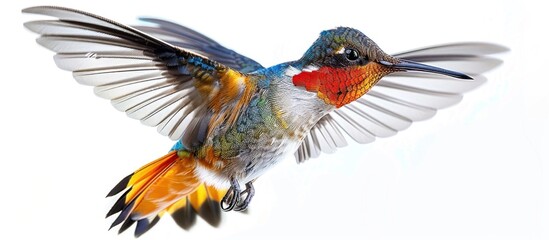 Obraz premium Hummingbird in Flight, Vibrant Colors