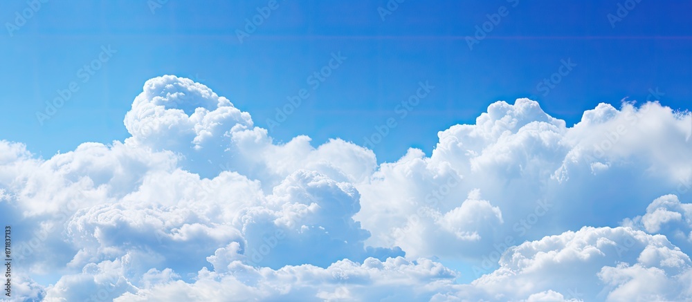 Poster The blue sky transitioning with white clouds can be incorporated as the backdrop with copy space image.