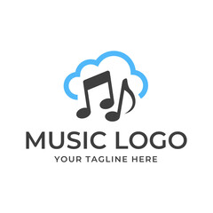 Music vector logo graphic modern abstract