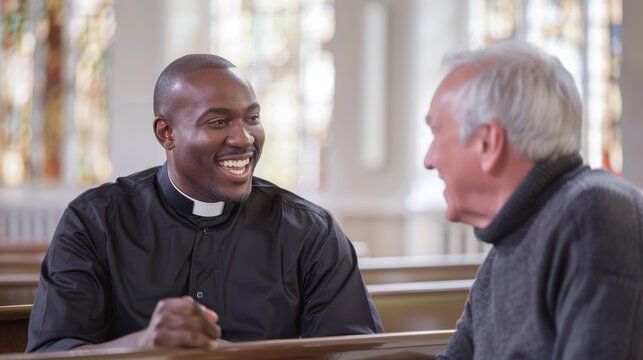 The Priest and Elderly Man Discussion
