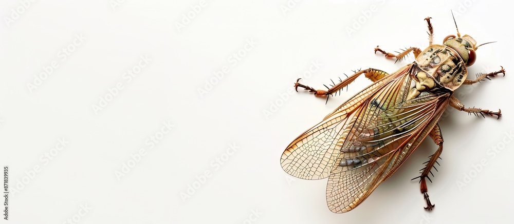 Poster cicadidae set against a blank copy space image.