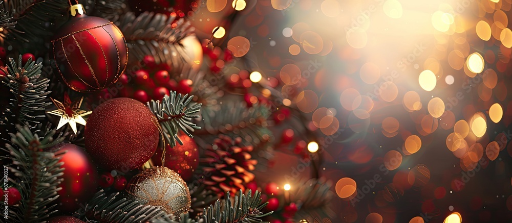 Poster festive backdrop with copy space image for christmas.