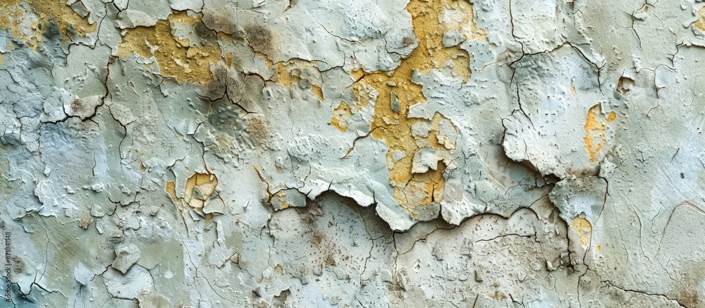 Fototapete background of a textured stucco fragment from an aged concrete wall with copy space image.