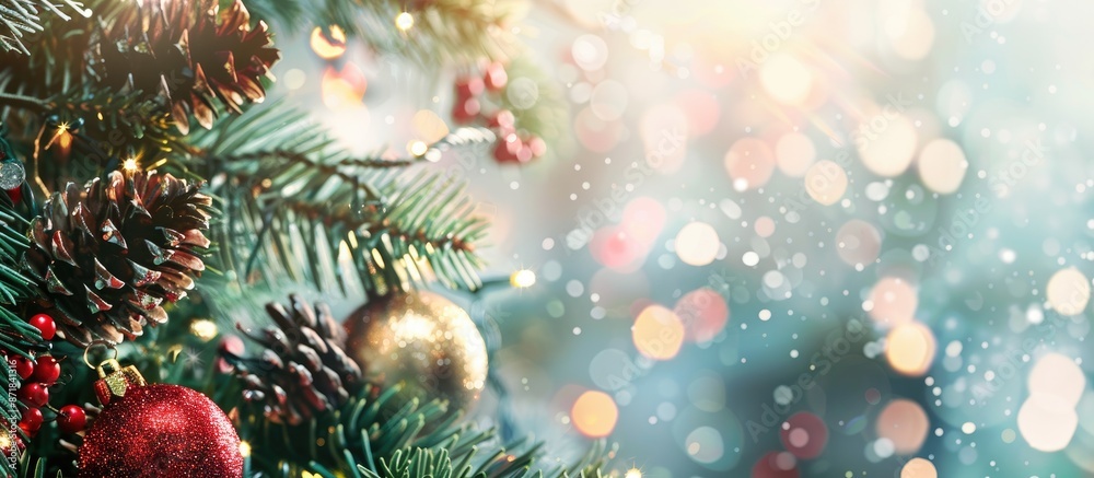 Poster festive background for christmas and new year with copy space image.