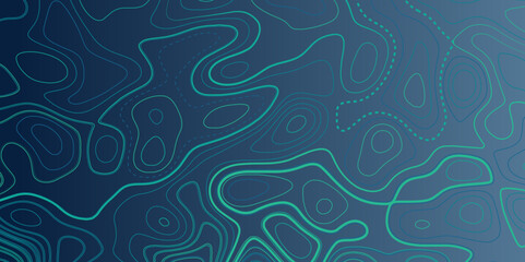 Topographic map background concept. Vector abstract illustration geography concept. Topographic contours. Dark seamless design. Uncommon tileable isolines pattern.