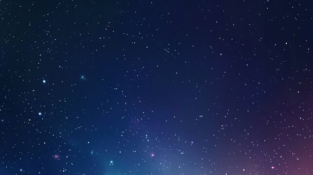 A deep space-themed background with a gradient from midnight blue to space violet, speckled with stars, against a deep navy background. Perfect for a cosmic display or theme.