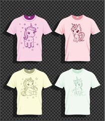 Naklejka premium Unicorn baby, Baby color, t-shirt mockup