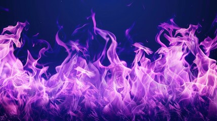 Intense purple and blue fire element creates an energetic abstract border perfect for digital headers or promotional social media design backgrounds.