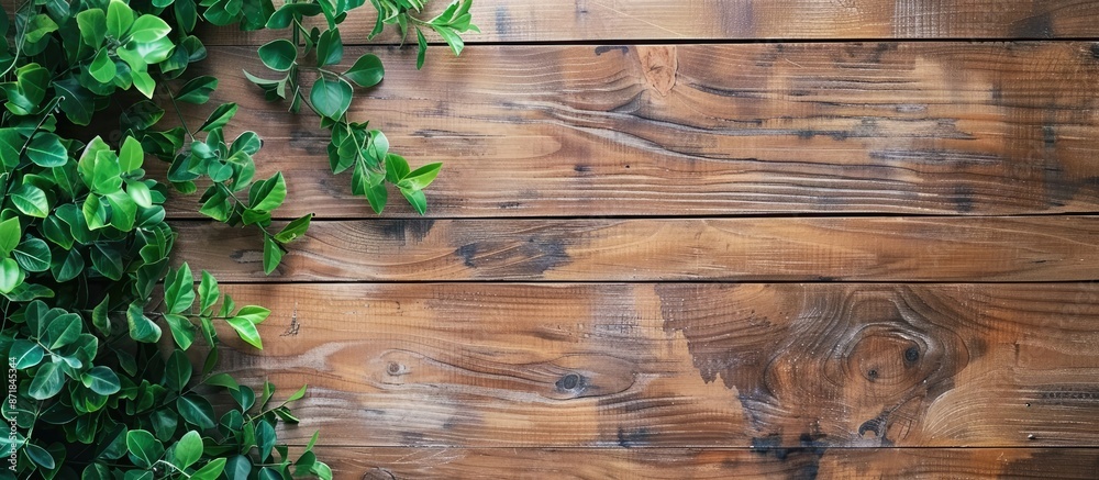 Poster concept on a wooden background with copy space image.