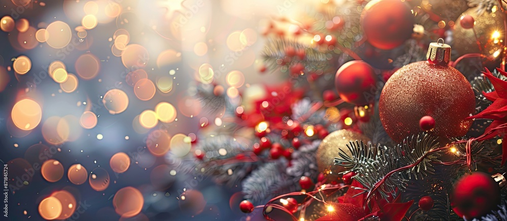 Poster festive backdrop with copy space image for christmas.