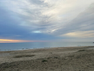 Beach sand dune sea in southern France