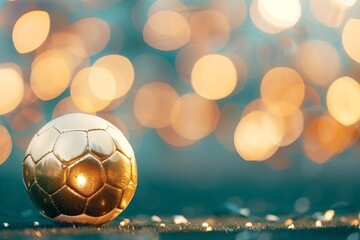 Naklejka premium golden soccer ball
