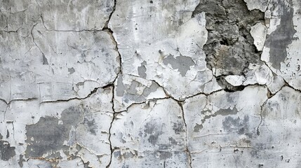 Fototapeta premium Texture of cracked and scratched concrete wall