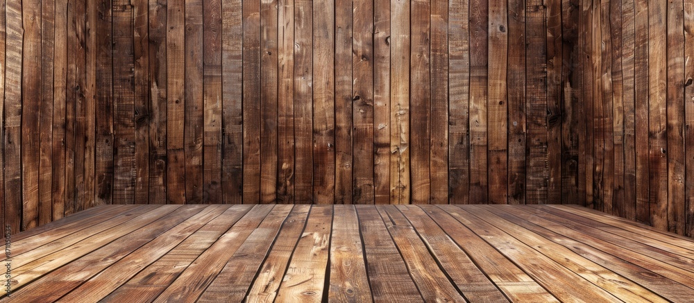 Aufkleber empty wooden textured wall background with copy space image.