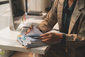 Team of business people working together in the meeting room office, teamwork background charts and graphs banner, double exposure successful teamwork,business planning concept.