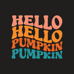 Hello pumpkin wave design