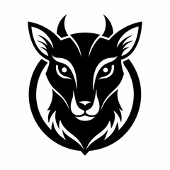 Animal logo icon black shape white background