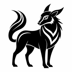 Animal logo icon black shape white background