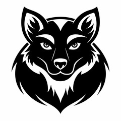Animal logo icon black shape white background