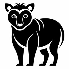 Animal logo icon black shape white background