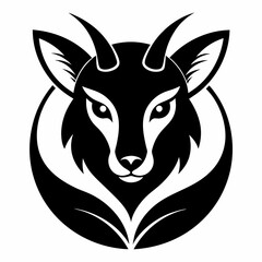 Animal logo icon black shape white background