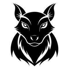 Animal logo icon black shape white background