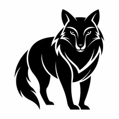 Animal logo icon black shape white background