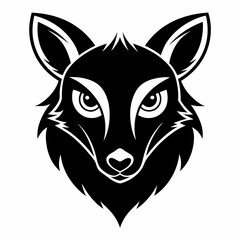 Animal logo icon black shape white background