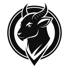 Animal logo icon black shape white background