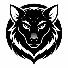 Animal logo icon black shape white background