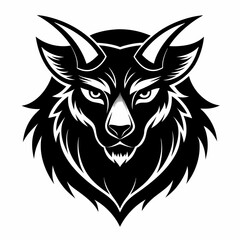 Animal logo icon black shape white background