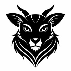Animal logo icon black shape white background