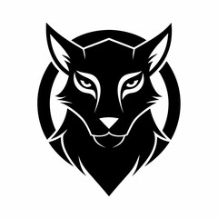Animal logo icon black shape white background