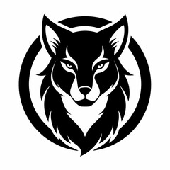 Animal logo icon black shape white background