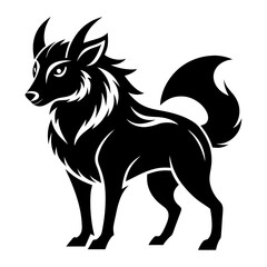 Animal logo icon black shape white background