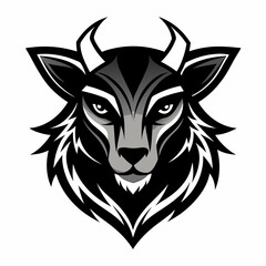 Animal logo icon black shape white background
