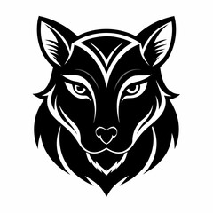 Animal logo icon black shape white background