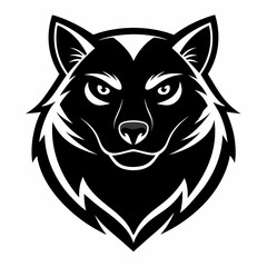 Animal logo icon black shape white background